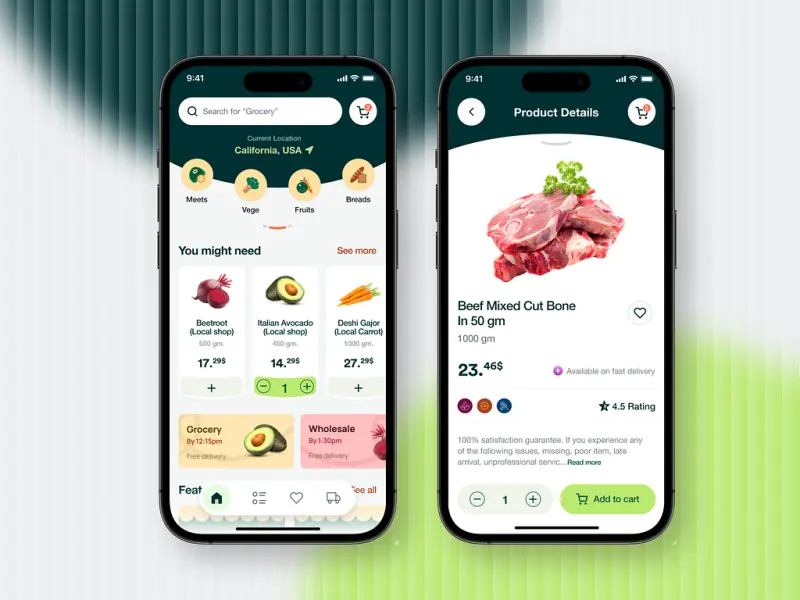 grocery delivery app development